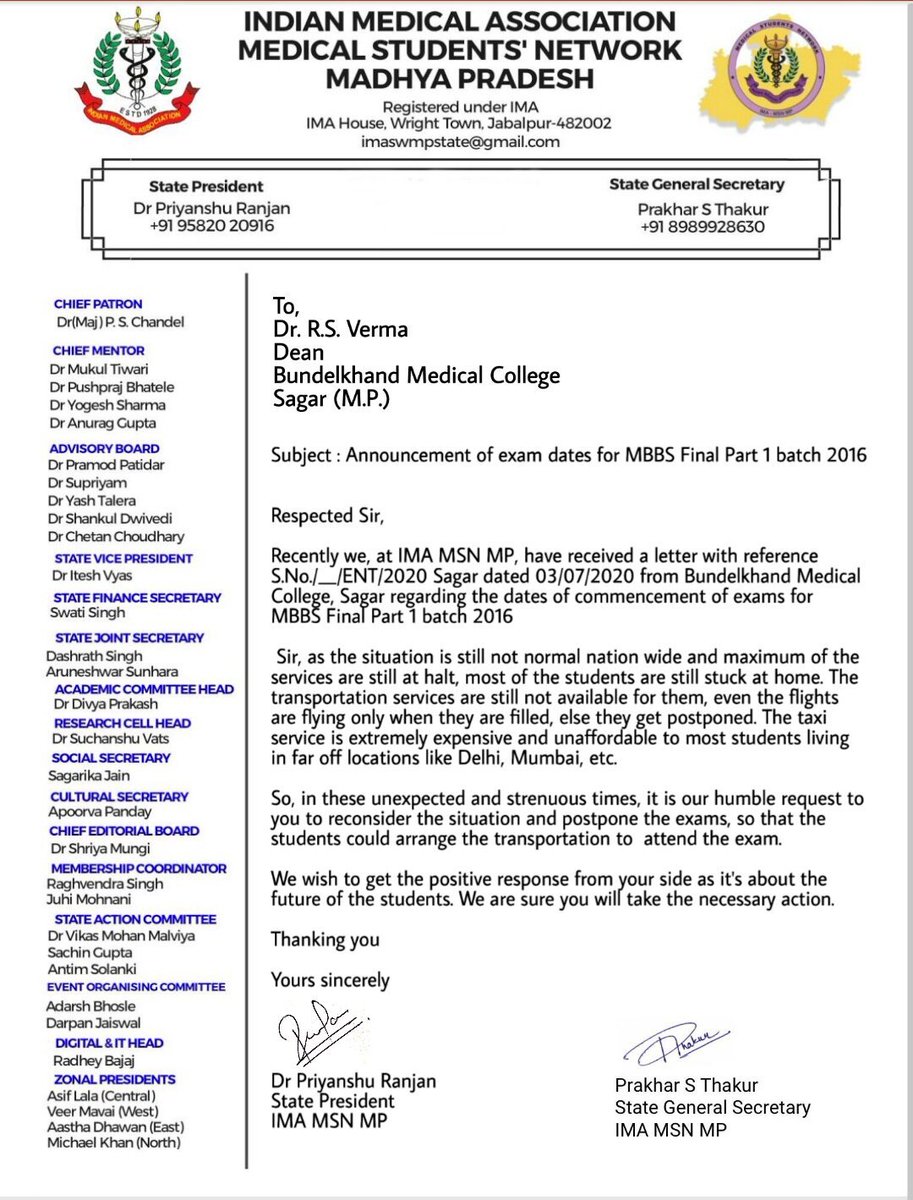 IMAMSNMP's tweet photo. @ChouhanShivraj
 
@GovernorMP

The contemporary postponed date not enough to benefit the real cause of it.
Please hear to the practical barriers of students, high fares of Taxis, restricted motions in Trains &amp; Flights.
Students should care of Studying or Making Arrangements ?? https://t.co/UzYpnUiJ31