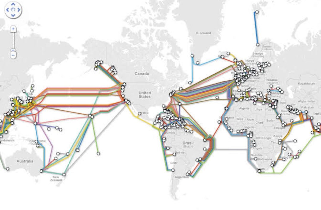 The reason we hear someone talking from Madrid over phone instantly at Coimbatore, is because of these optic cables, laid across the ocean floors, connecting the world from underneath. (30/35)