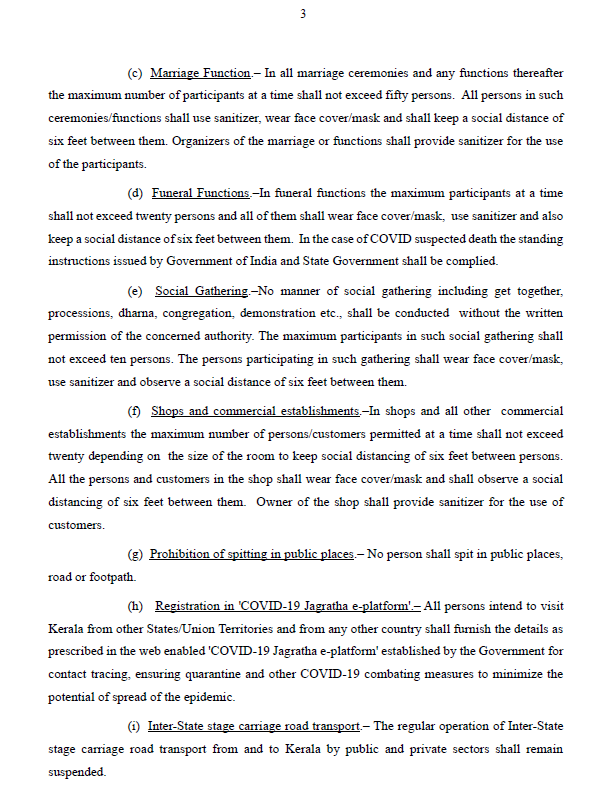 ANI's tweet photo. Kerala Health Department issues notification extending the enforcement of state's #COVID19 regulations till July 2021. https://t.co/e2lrVTK9rI