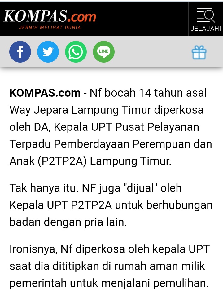 AboxRebon's tweet photo. @Ndon_isBack HANYA HUKUMAN MATI YG PANTAS UNTUK KEPALA UPT Pusat Pelayanan Terpadu Pemberdayaan Perempuan dan Anak ( P2TP2A ) Lampung Timur itu

Sudah memperkosa sendiri malah dijual lagi ke laki2 bejad yg lain nya. 

Hukum Mati Semua Laki2 yang Memperkosa anak itu. 

https://t.co/NTEqWbsH4u https://t.co/GT1z2VEczO