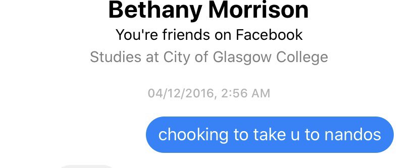 Bethmorrisonxo's tweet photo. Jordan’s “chooking to take u to Nando’s” worked well nearly 4 year on :))) https://t.co/zhi8oF0HNy