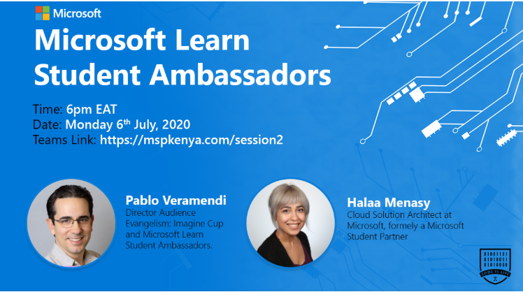 To all #MSFTStudentAmbassadors and #Students join <a href="/IamPablo/">Pablo</a> and <a href="/HMenasy/">halaa</a> tomorrow at 6 PM EAT for an exciting session about the Microsoft Student Learn Ambassador Program 
meetup.com/Microsoft-Stud…