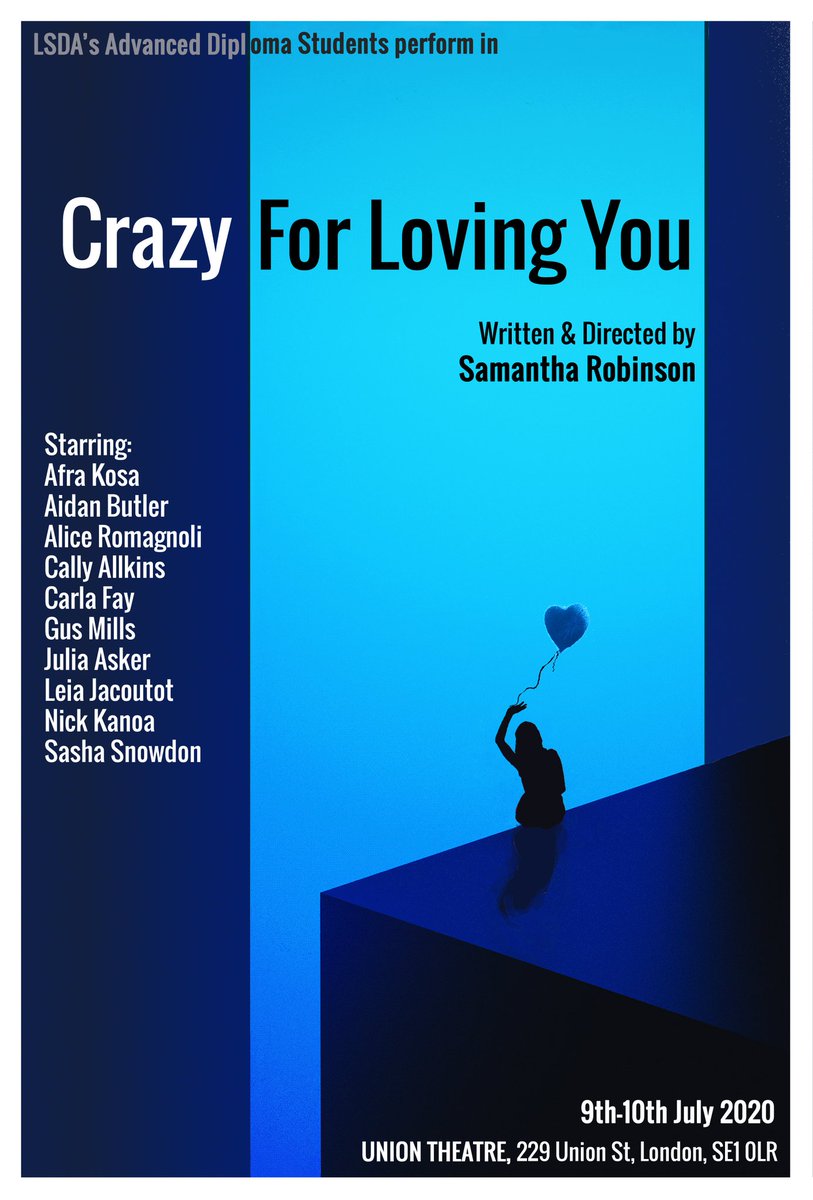 Performing our grad show next week!! 😁🎭 <a href="/lsda_acting/">LSDA</a> <a href="/TinyActing/">Samantha Robinson 🌱 she/her.</a>
.
. 
#dramastudent #dramaschool #acting #london #england #gradshow #lsda #crazyforlovingyou