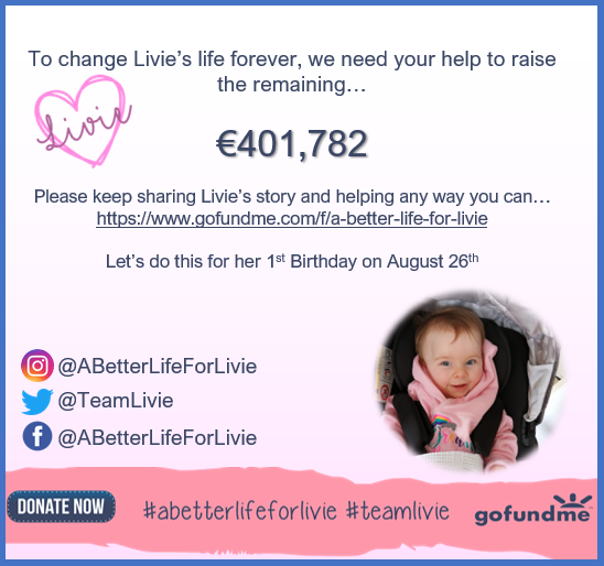 teamlivie's tweet photo. We're not there yet, but we are definitely getting closer to giving Livie the best chance in life... PLEASE keep sharing, donating, retweeting, anything you can do to support us. We would love to get there for Livie's 1st Birthday 💛💜💚 #teamlivie #abetterlifeforlivie https://t.co/LFPsfjFoB9