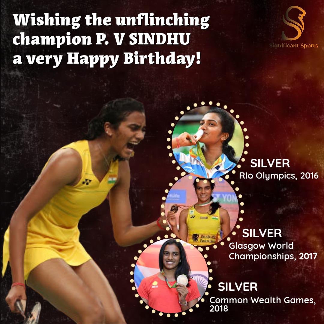 SignificantSpo2's tweet photo. Wishing the Indian Badminton Queen, the Resolute and the Determined @Pvsindhu1 a very joyous and a healthy Birthday!
.
.
#happybirthday #pvsindhu #from #significantsports https://t.co/rKfft7FFeM