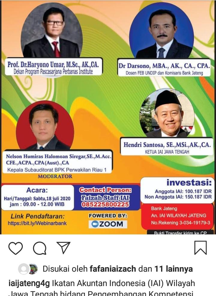 santosa1983's tweet photo. Agenda Webinar IAI Jateng JULI 2020 https://t.co/j4birli9RE