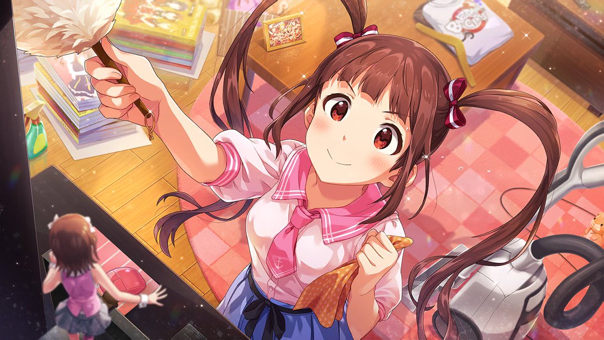 Arisa MatsudaAge: 16Mirishita Card Type: PrincessImage Color: Maroon> mufufu~> HARDCORE idol otaku, has tons of idol merch and will often be seen taking pictures of the other idols> became an idol to be closer to the idols she admires> VA: Rie Murakawa (Rieshon)