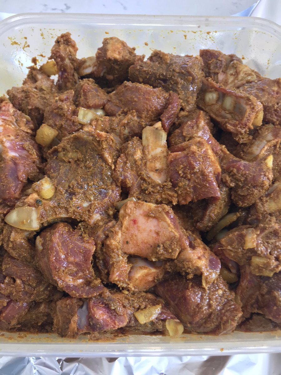brenda_edwards's tweet photo. Very busy day ahead so gotta get this out the way first! Seasoned that bad boy and can’t wait to cook it up tomorrow #currymutton #familyfave https://t.co/MkTrnDNhb5