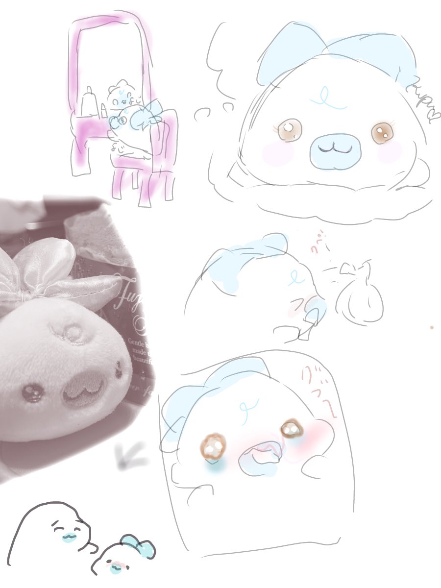 紺 完璧なベビーまめゴマも可愛いけど初めてのお化粧は失敗しちゃっても可愛いなという 落書きです