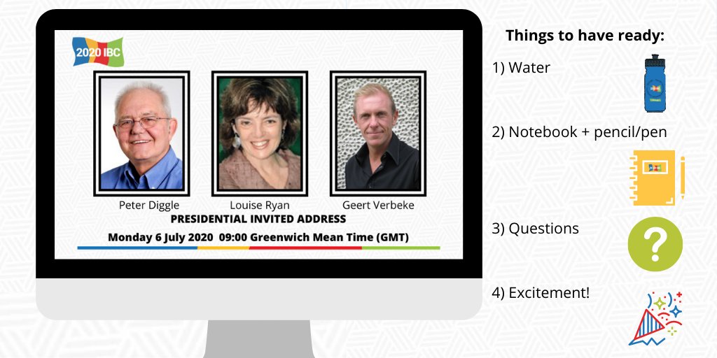 IBSstats's tweet photo. Remember to join us on July 6th for the kick-off of our IBC Online Learning Series. We welcome Peter Diggle who will deliver the Presidential Invited Address titled:  Model-based geostatistics for better global health. "See you" tomorrow! #globalhealth #Science #ibconline #math https://t.co/DV7hhh29fl