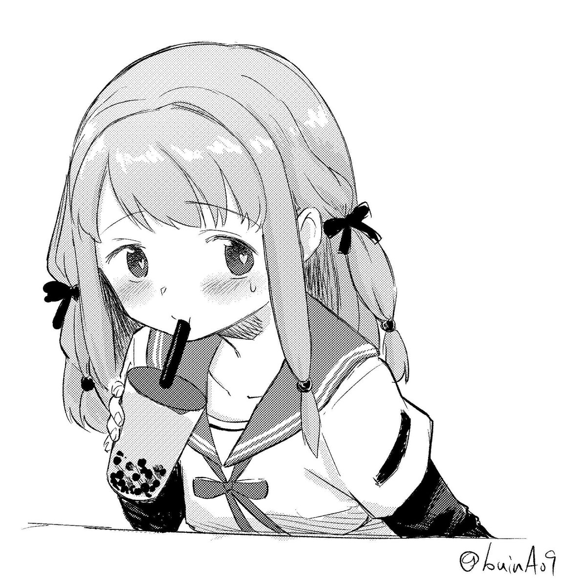 ちょうど一年前にもタピオカ飲ませてたらしい
#一年間で絵が上達してるか見てみましょう 