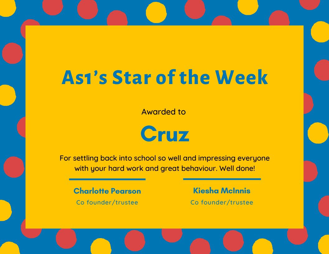 As1Hackney's tweet photo. Introducing our fabulous stars of the week ⭐️

Keep up the amazing work kids, our community are celebrating you ⭐️

*parent note*📝 we are taking new nominations Monday ❤️ look out for our post

#Childachievements #as1staroftheweek #staroftheweek https://t.co/i8SPjZevxt
