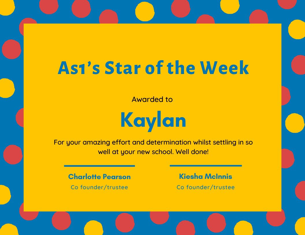 As1Hackney's tweet photo. Introducing our fabulous stars of the week ⭐️

Keep up the amazing work kids, our community are celebrating you ⭐️

*parent note*📝 we are taking new nominations Monday ❤️ look out for our post

#Childachievements #as1staroftheweek #staroftheweek https://t.co/OnFRvVEAb0