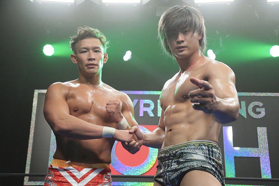 DAIKI55ww's tweet photo. 清宮選手に今の全部をぶつけて
負けました。
この結果をしっかり受け止めて更に
成長する為に清宮選手とタッグ
年齢、キャリアは関係ない。
近くでいっぱい吸収して成長していきます！
#noah_ghc 
#NOAHNEWHOPE https://t.co/Li0WGfO7Wz