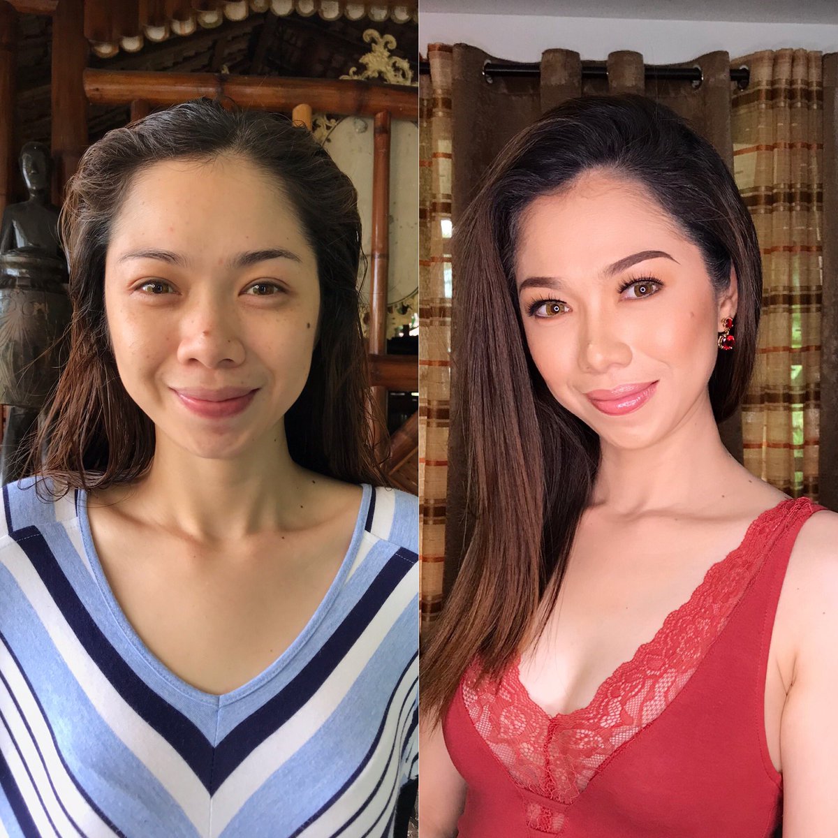 BEFORE and AFTER
HMU by: Sosyalera-Hair Stylist and Makeup Artist

#Sosyalerangcouple #OrientalMindoroMakeupArtist #ProudMakeupArtist #Prenup #beforeandafter #traditionalmakeup #maccosmetics #esteelauder #nars #hoolacountoring #tresemmé #funnyseranocosmetics #fightcovid19