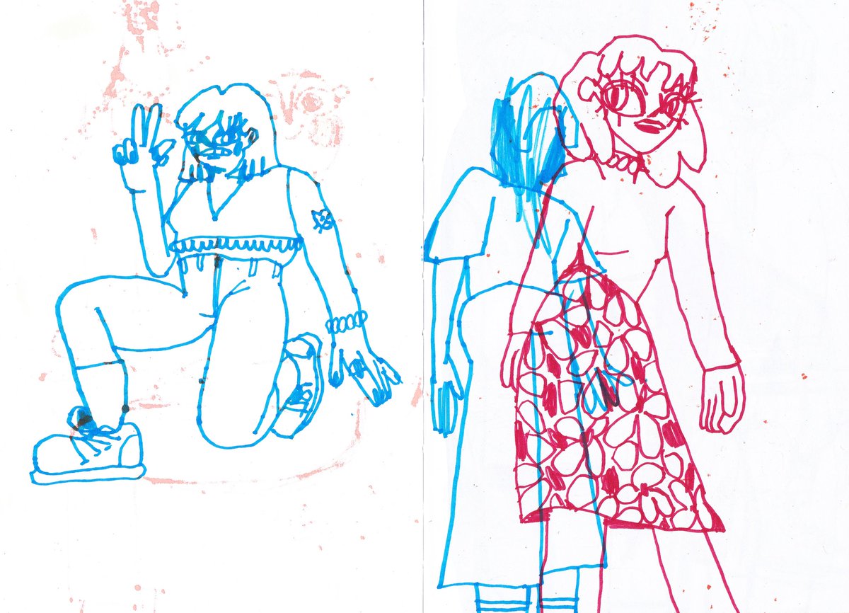 It's been a long time since i sketched some human characters #sketchbook #drawing #sketches