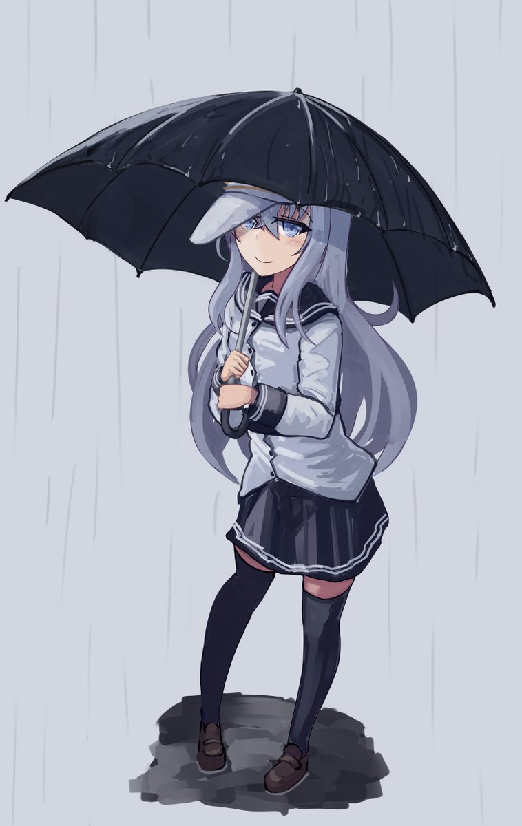 艦これ「梅雨#艦これ #響 #ヴェールヌイ 」|ぐらり🌙のイラスト