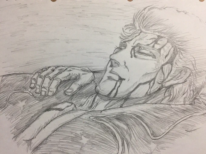 本日は北斗の拳の作画で活躍された、金子寛俊さんの命日だそうです。

彼の担当回のアインの最期のカットを模写し、献画させていただきます。
#北斗の拳 