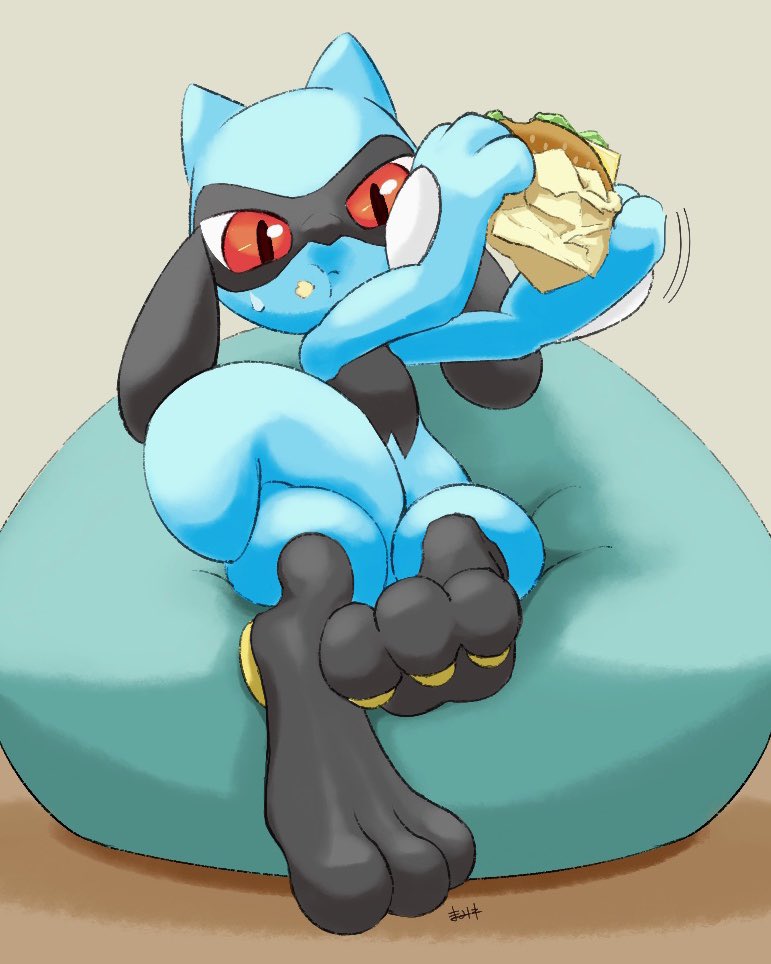 food pokemon (creature) solo sitting holding eating holding food  illustration images