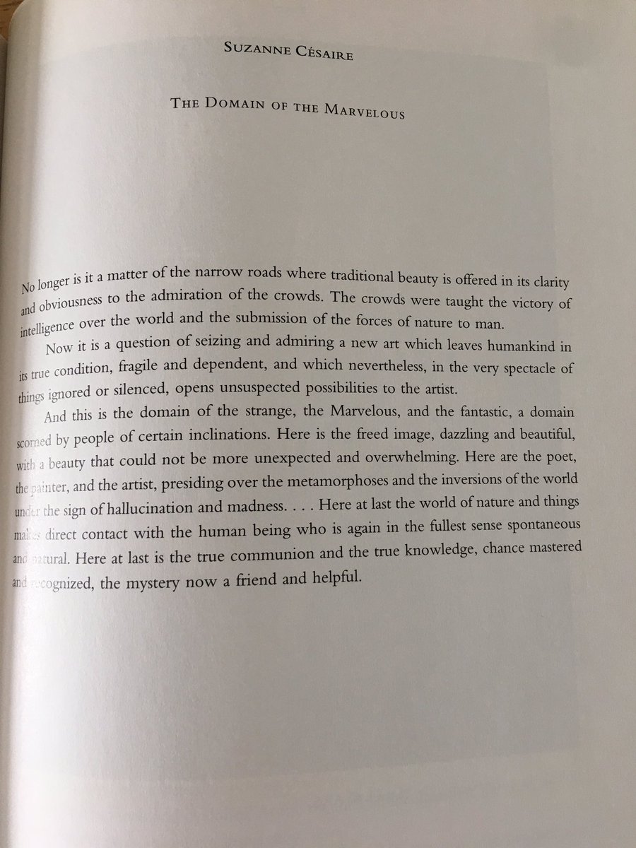 This anthology contains all the usual suspects and several unusual ones. An exciting collection that illustrates the multifariousness of the Surrealist venture.