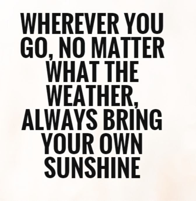 Wherever you go, no matter what the weather, - Quote