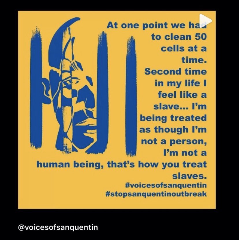 nachodelnarry's tweet photo. There is no safe way to social distance while living behind bars in overcrowded prisons during a global pandemic! #StopSanQuentinOutbreak - grant releases to incarcerated people and reduce California’s prison population now! @GavinNewsom @CACorrections #FreeThemAll https://t.co/8Yc8TK1EGA