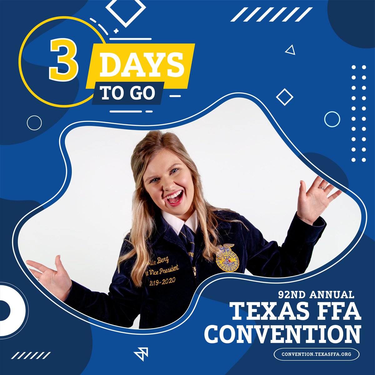Only 3 days until the 92nd Annual Texas FFA Convention! #TexasFFA #StriveFFA