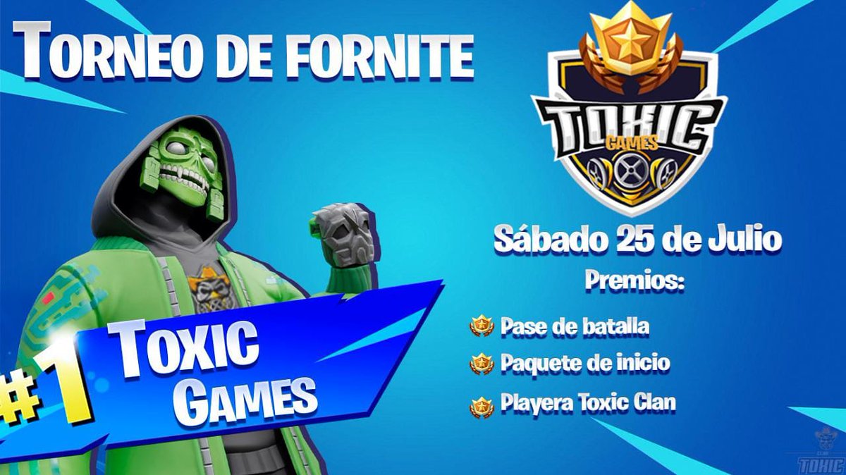 ELALUXOFICIAL's tweet photo. 🔥PRIMER TORNEO DE TOXIC CLAN🔥
💥LOS TOXIC GAMES💥
🎉FECHA OFICIAL DEL TORNEO🎉
🎉MUCHOS PREMIOS🎉
❇️SÍGUENOS EN REDES SOCIALES PARA MÁS INFORMACIÓN❇️
#xbox #win #fortnitesniping #fortniteclips #fortnite #default #sinskin #gamer #girlgamer #victoriamagistral #squad #duo #solo https://t.co/Njzhk5aR7Y