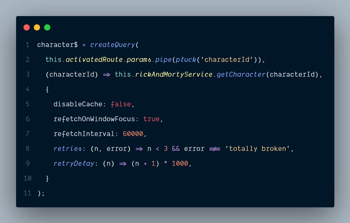 tim_deschryver's tweet photo. I hacked a lightweight RxJS version of react-query!
It was a fun learning experience, check it out here and feel free to use it. https://t.co/gGUUNAzu3I

👉 result status indicator
👉 fetch on param change
👉 retry on error
👉 cached results
👉 refresh interval
👉 reload on focus https://t.co/3gdm4iLKuK