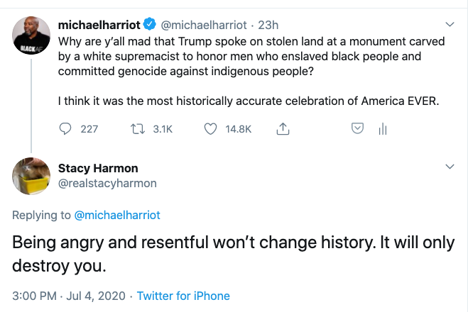 This narrative that black people who want an accurate reflection of history are "angry and resentful" leaves us with one logical takeaway:White people don& #39;t want to know history because they can& #39;t handle the truth.A thread.