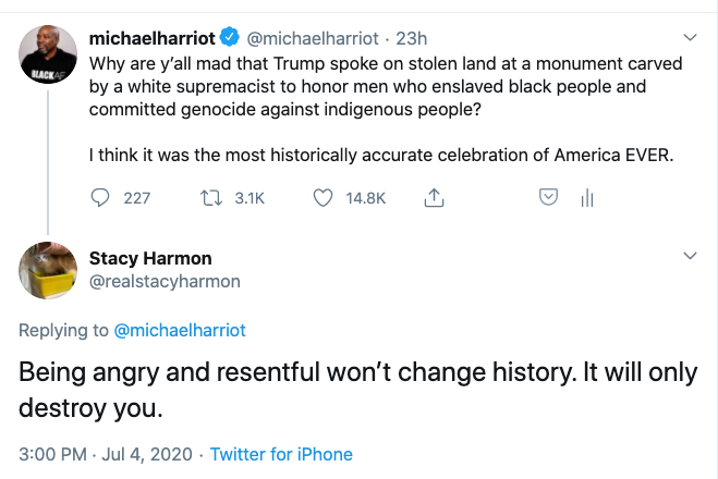 This narrative that black people who want an accurate reflection of history are 'angry and resentful' leaves us with one logical takeaway: White people don't want to know history because they can't handle the truth. A thread.