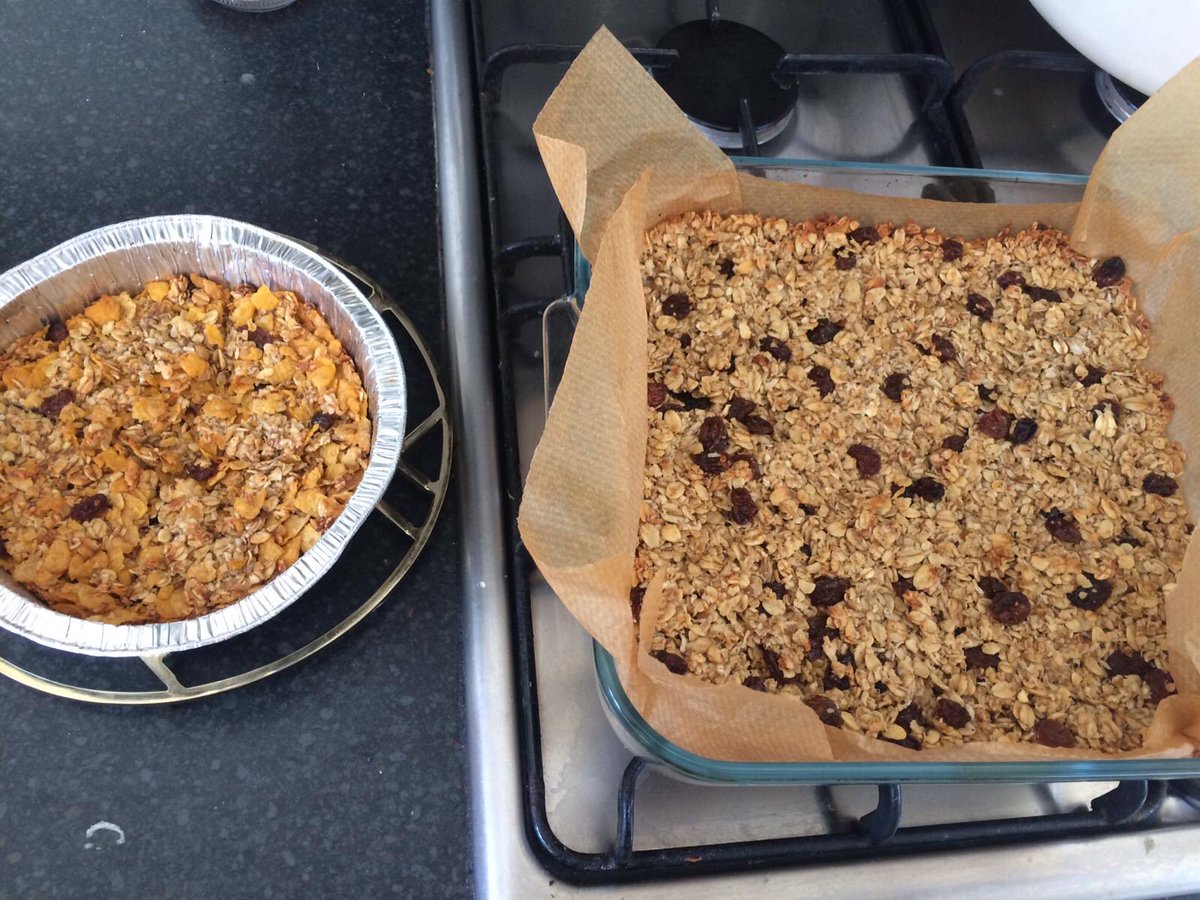 Spiced coconut and banana flapjack by one of today’s bakers. Look great!