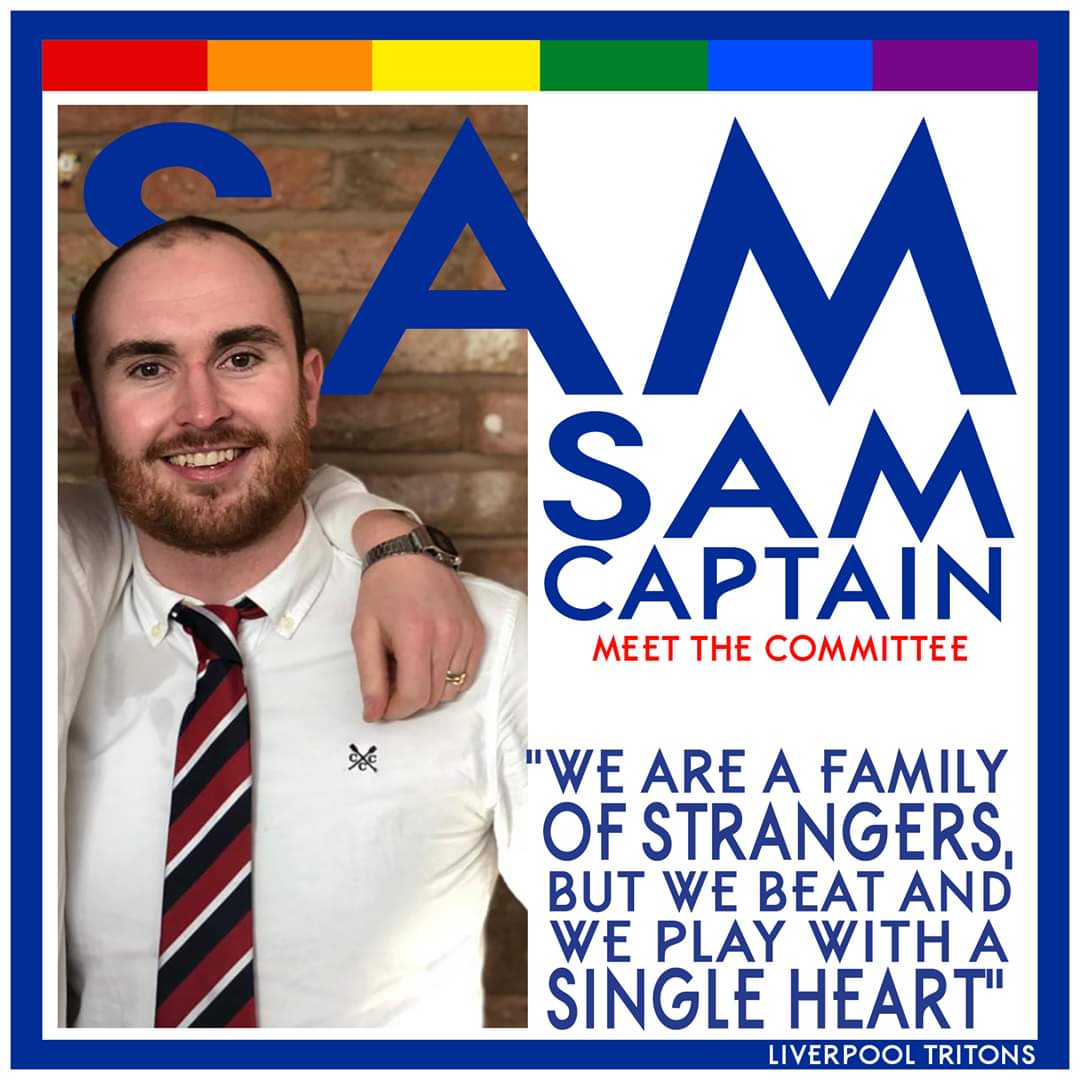 This evening we'd like to introduce you to Sam, one of our two captains for 2020-21.
#LiverpoolTritons #meetthecommittee #inclusiverugby #InclusiveSport #RugbyForAll #o2touchrugby #igrfamily #igrugby