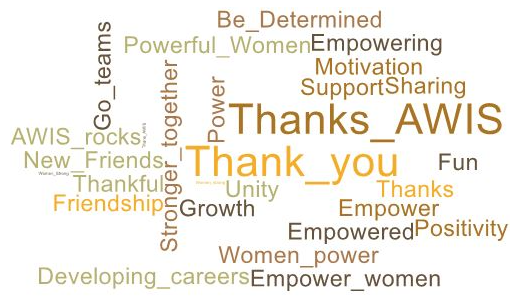 MASSAWIS's tweet photo. This is a word cloud of the phrases participants at our End of the Year Mentoring Event shared when asked what #MASSAWIS and the mentoring program means to them. #MentoringMatters #EmpoweredWomen #ThankYou https://t.co/JJaQosRDXa