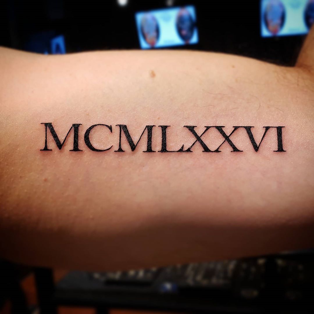 roman numerals 1995 tattoo