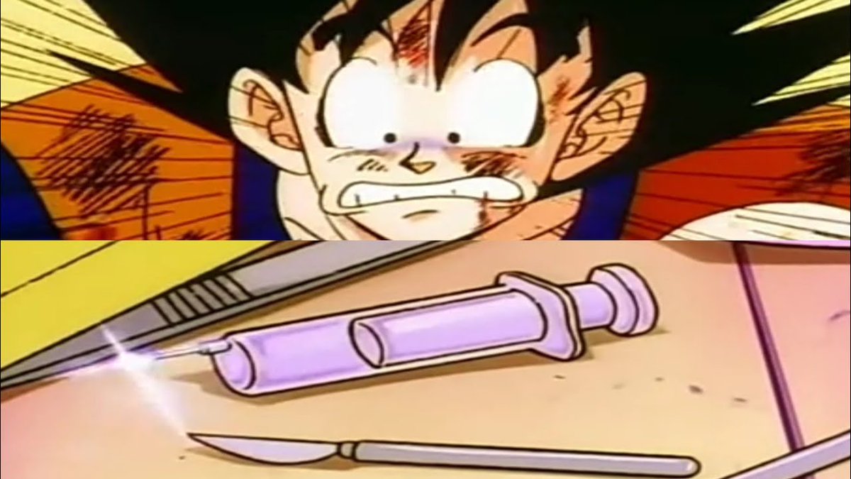 57 - Goku le tiene miedo a las agujas.