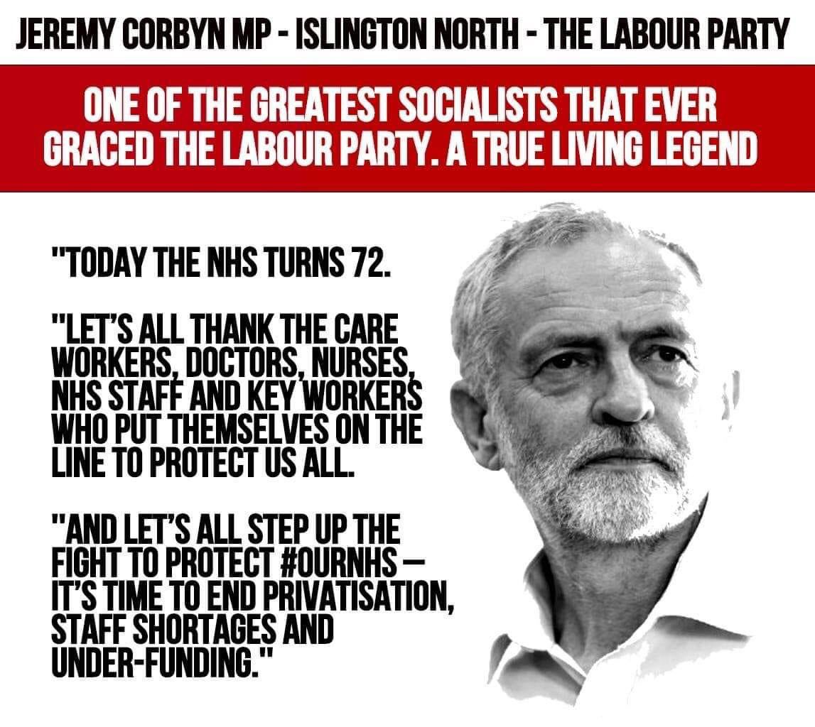 Says it all 👇 #forthemany #NHSBirthday #nhs72 #JeremyCorbynWasRight