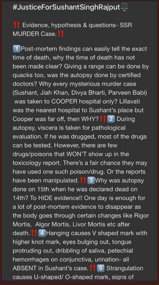 KharveVivek's tweet photo. #PMModiCBIForSSR
Must see this..Written by a doctor on Sushant Singh Rajput case...
Doctors point of view... https://t.co/HTRG8re3rf