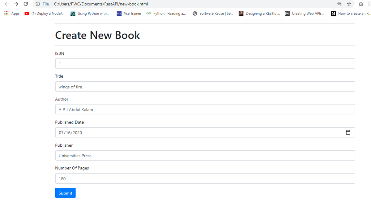 KNagaTejaswini1's tweet image. Day 69:- Learning how to build a REST API with Node and Express

@OAN_OpenApps
#100daysofcoding
#openapps