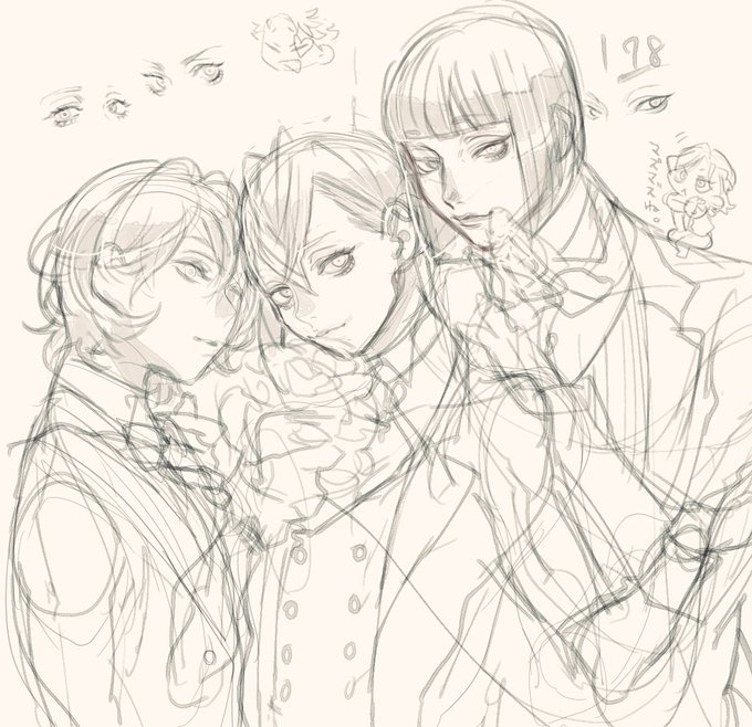 ラフのお顔がかわいく描けた?? 