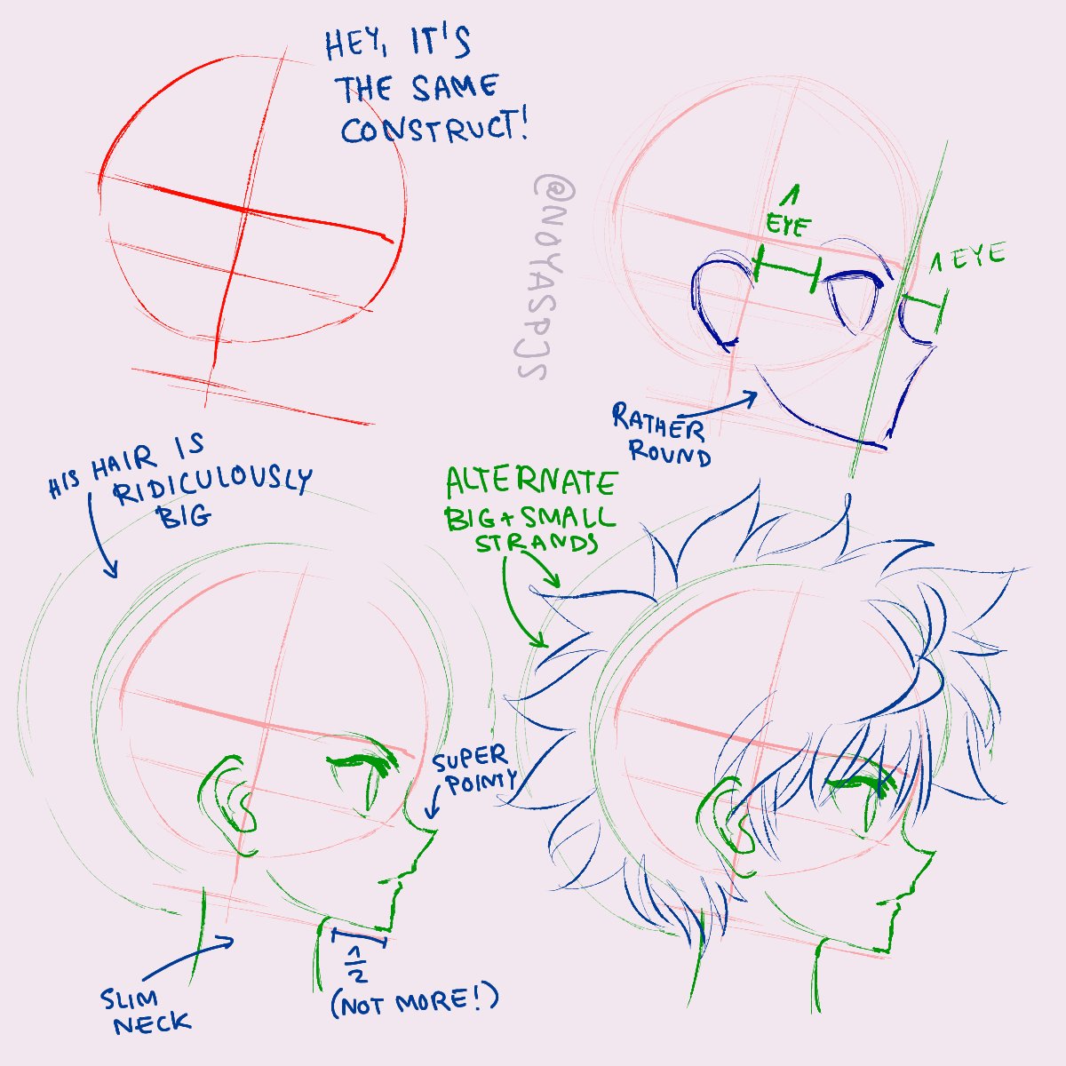 (2/3) how to draw your own adorable killua!! Also lmk if this helps u or u need anything else explained 