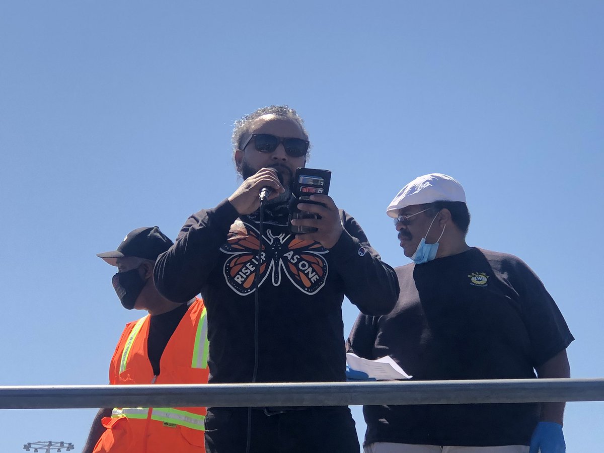JuneteenthSPT's tweet photo. “It is no longer the time to remain idle and wait for heroes. If you take one thing from today is that we are the heroes that we’ve been waiting for”

Carlos Gabriel - @Tesla Employee fired for speaking out against unsafe working conditions.

#EndRacism #EssentialWorkers https://t.co/8U0r7hEHDp