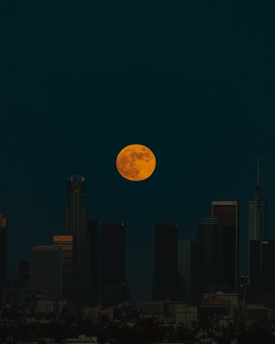 Partial lunar eclipse over downtown LA 🌕
#lunareclipse2020 #moon