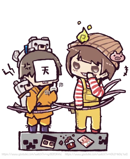 お二人並んでいるイラストもひっぱり出しました(4枚目は先日描いたデスノ絵の顔出し版です) 