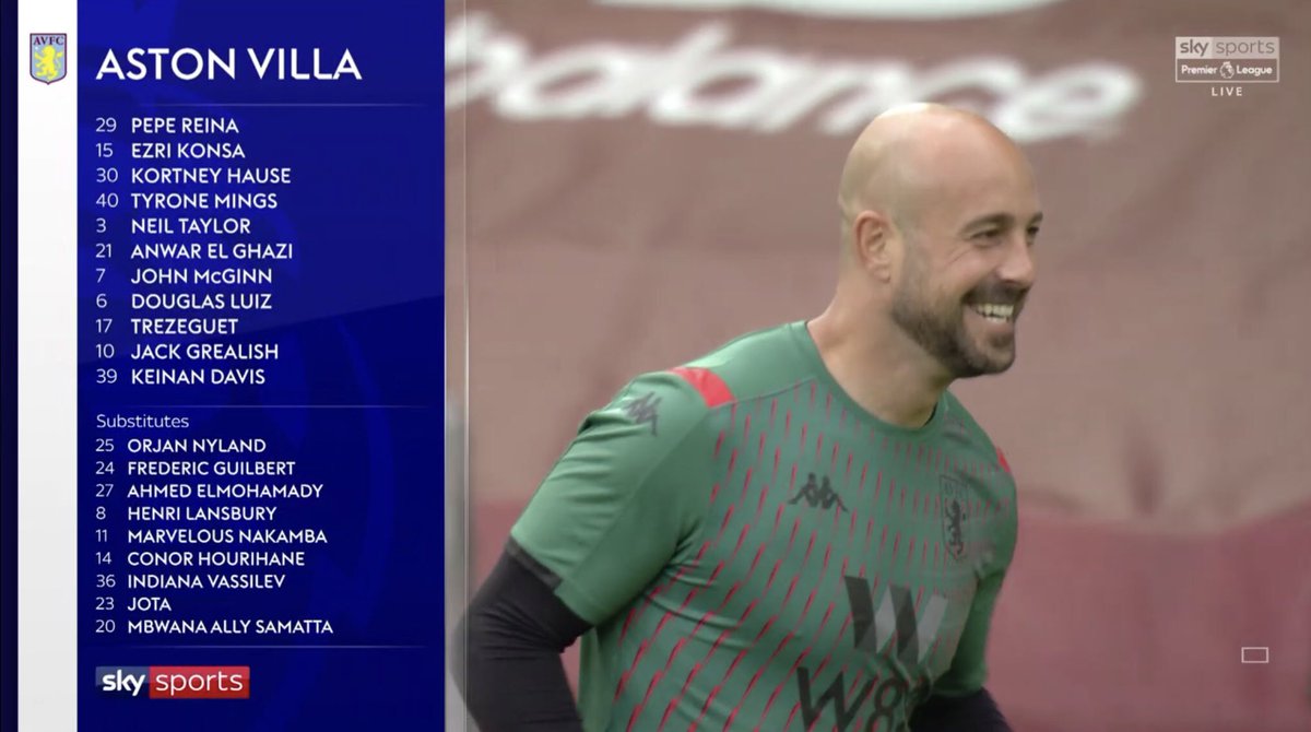 SkySportsStatto's tweet photo. 📊 Pepe Reina returns to the Aston Villa side, faces Liverpool for the first time since he left in 2013 - made 394 apps for the club

Aston Villa are the only team without an away clean sheet in PL this season https://t.co/VbChM2iYvY