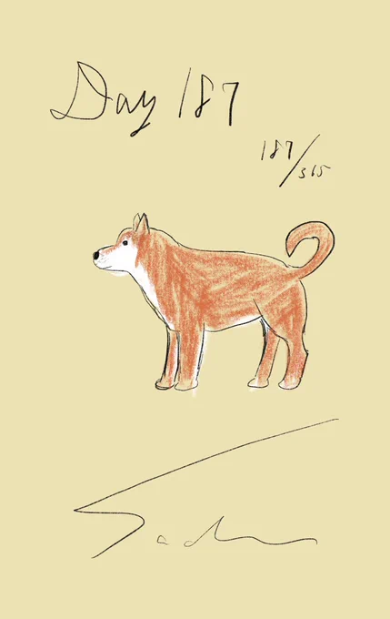 Day187
シバ犬
今日から教本を変えた。これからは動物を描いてみる。どれくらい楽しめるか。1日目、思ったよりも似なかった。
【187/365】

#日刊ラッキーズ
#5分の習慣
#毎日9時更新 