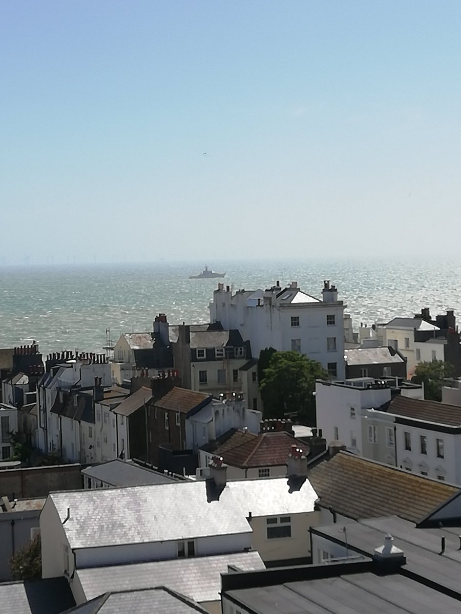 PrivateKay's tweet photo. @hmssevern Spinning around! Every time I look out of my window you are pointed a different way! https://t.co/4Dp1sTaYyK