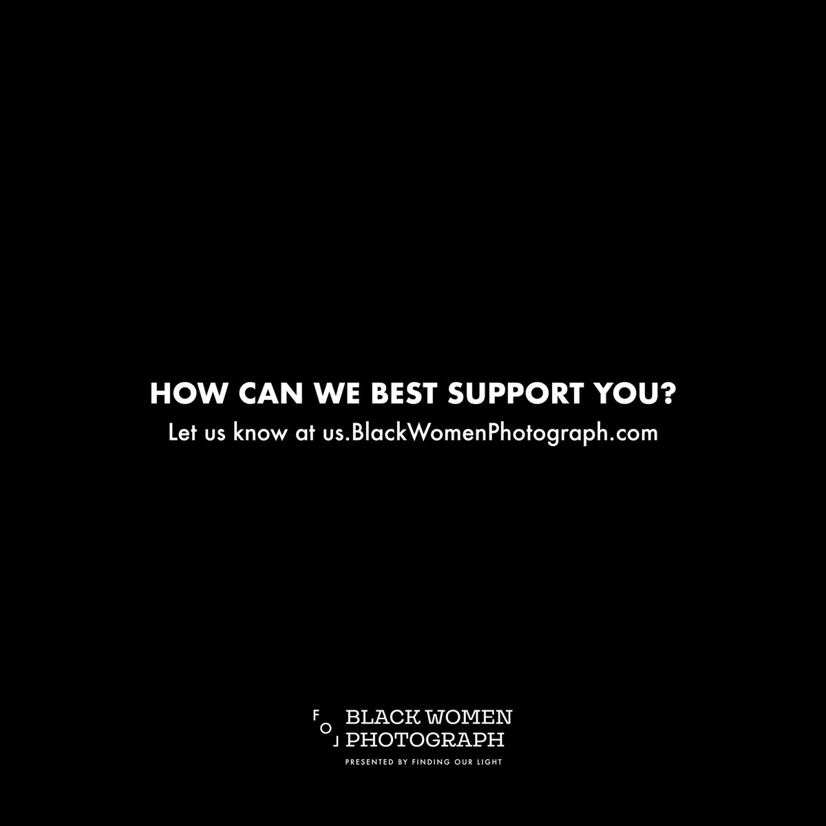 findingourlight's tweet photo. We’re building programming around the wants and needs of Black women in the photographic arts. Help us identify where to focus our efforts first by taking the survey and sharing with women you know. https://t.co/8kt5us3uKq https://t.co/NOSsn1XZfb