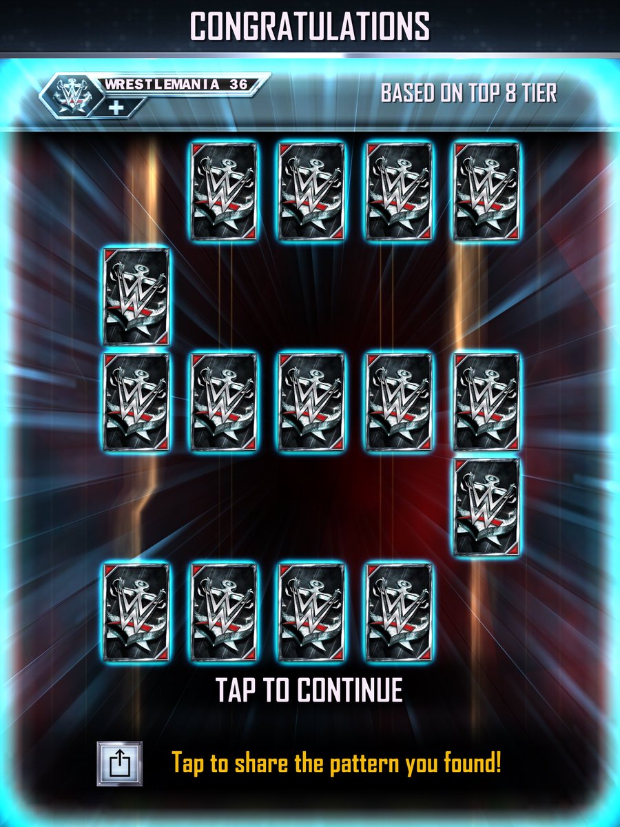 Yes, still playing. Global Draft Board Pattern in WWE SuperCard! wwesupercardgame.com @wwesupercard #wwesupercard