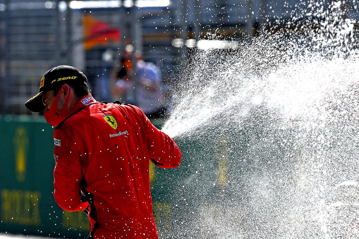 ScuderiaFerrari's tweet photo. “One of the best performance in my career. Stay motivated guys and everything is possible.” Super CHARLES ❤️ @charles_leclerc #AustrianGP🇦🇹 #essereFerrari 🔴 @F1 https://t.co/JXZl204EBX